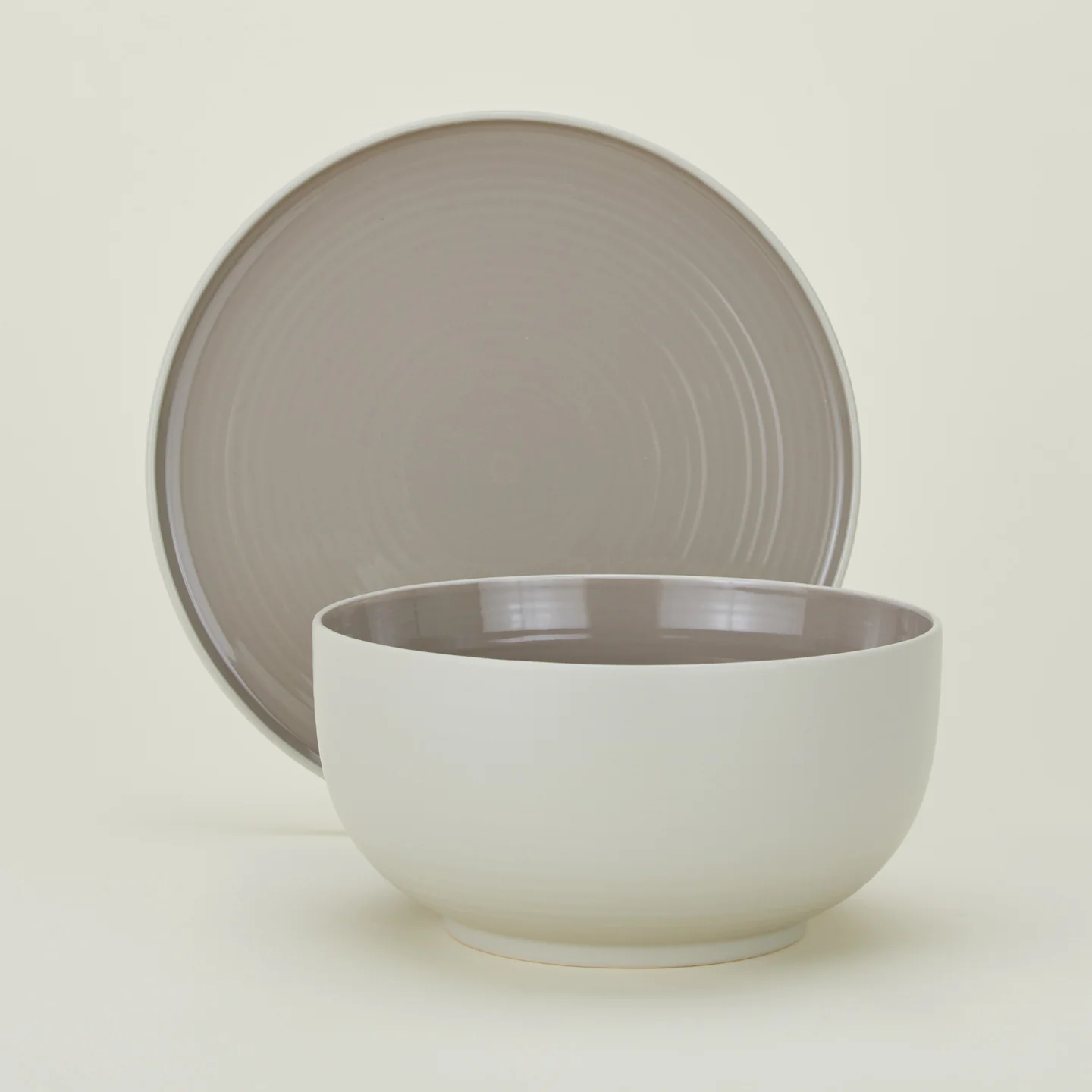 Essential Serveware, 2 Piece Set - Light Grey
