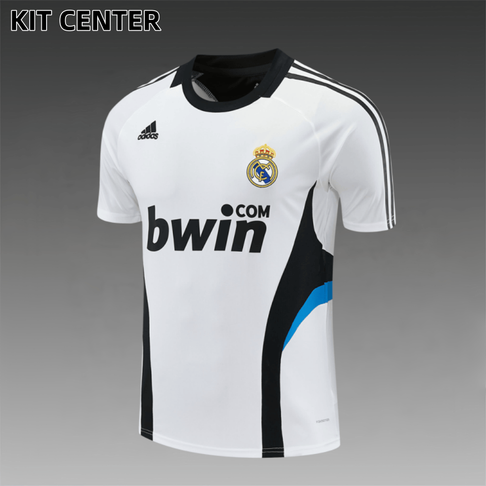 08/09 Real Madrid Retro Training Uniform short sleeves- Sleeve Football Shirt