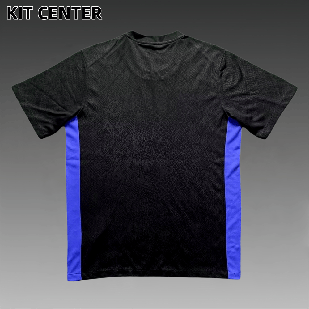 2025/2026 Barcelona Black Pre-match Training Shirt (Fan Edition)
