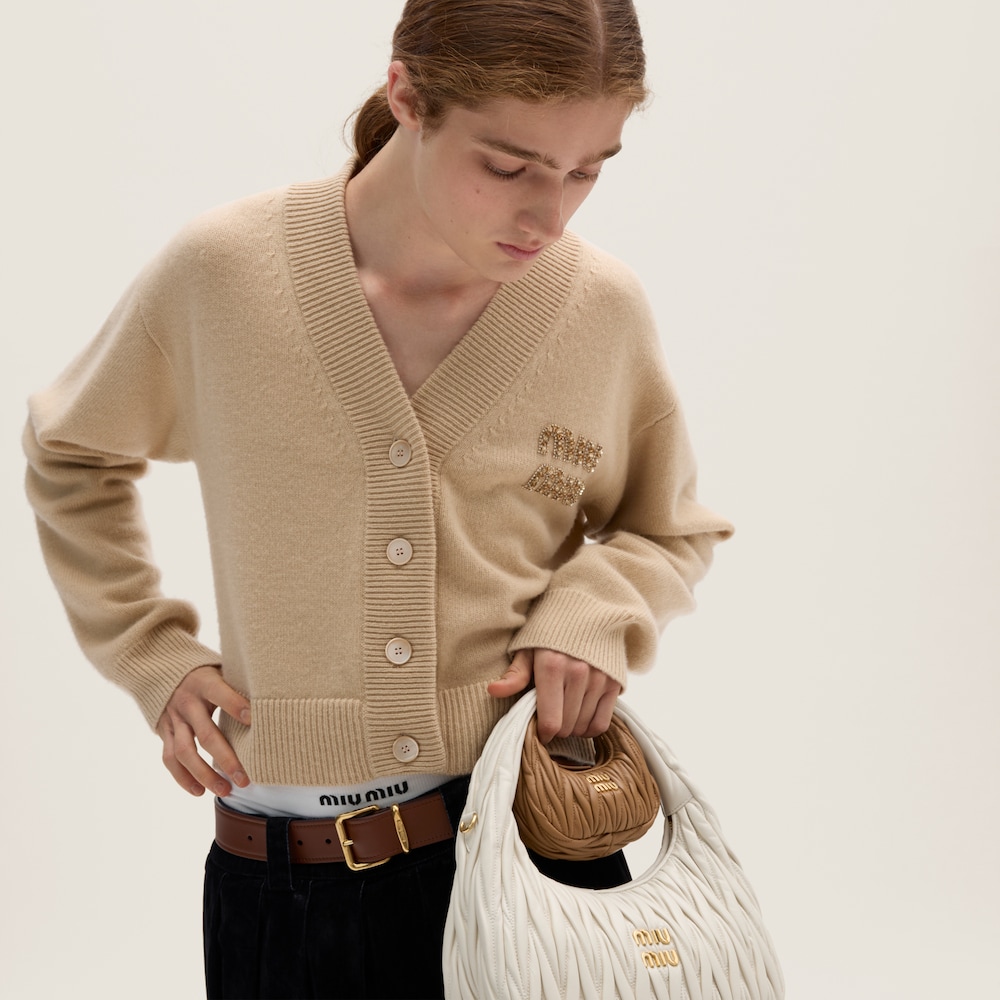 Embroidered cashmere cardigan