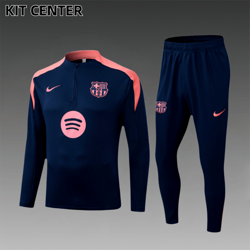 2025/2026 Barcelona Half Zip Tracksuit (Adult Kit)