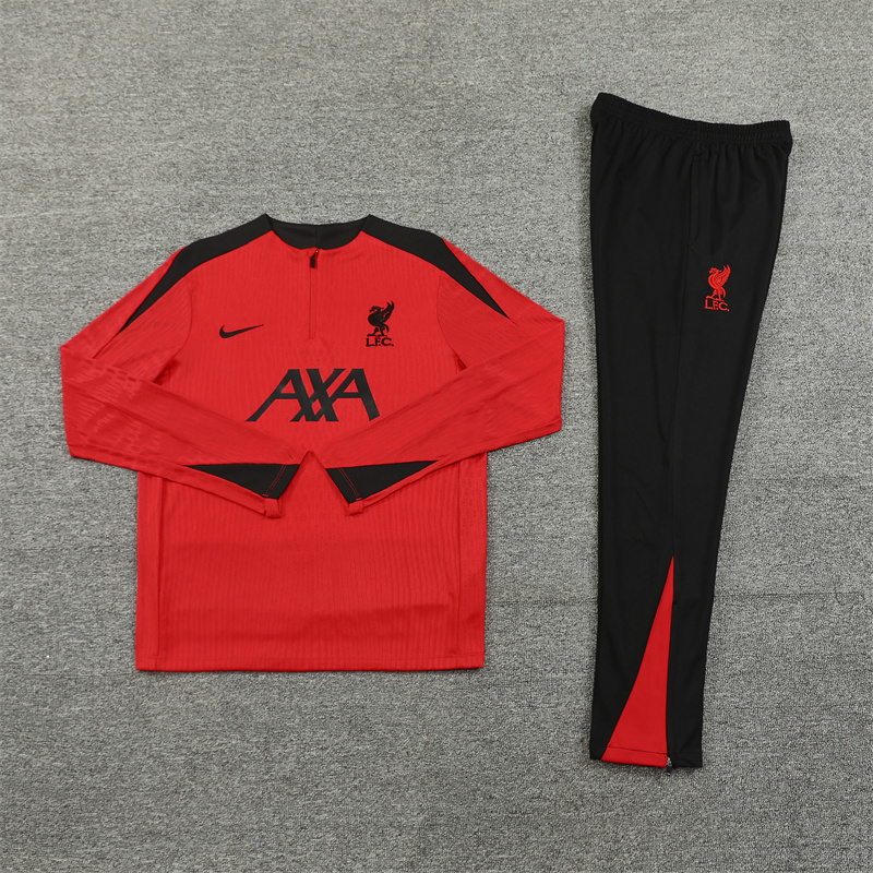 24/25 Liverpool red Half Zip Training Kit (Adult Kids Kit)