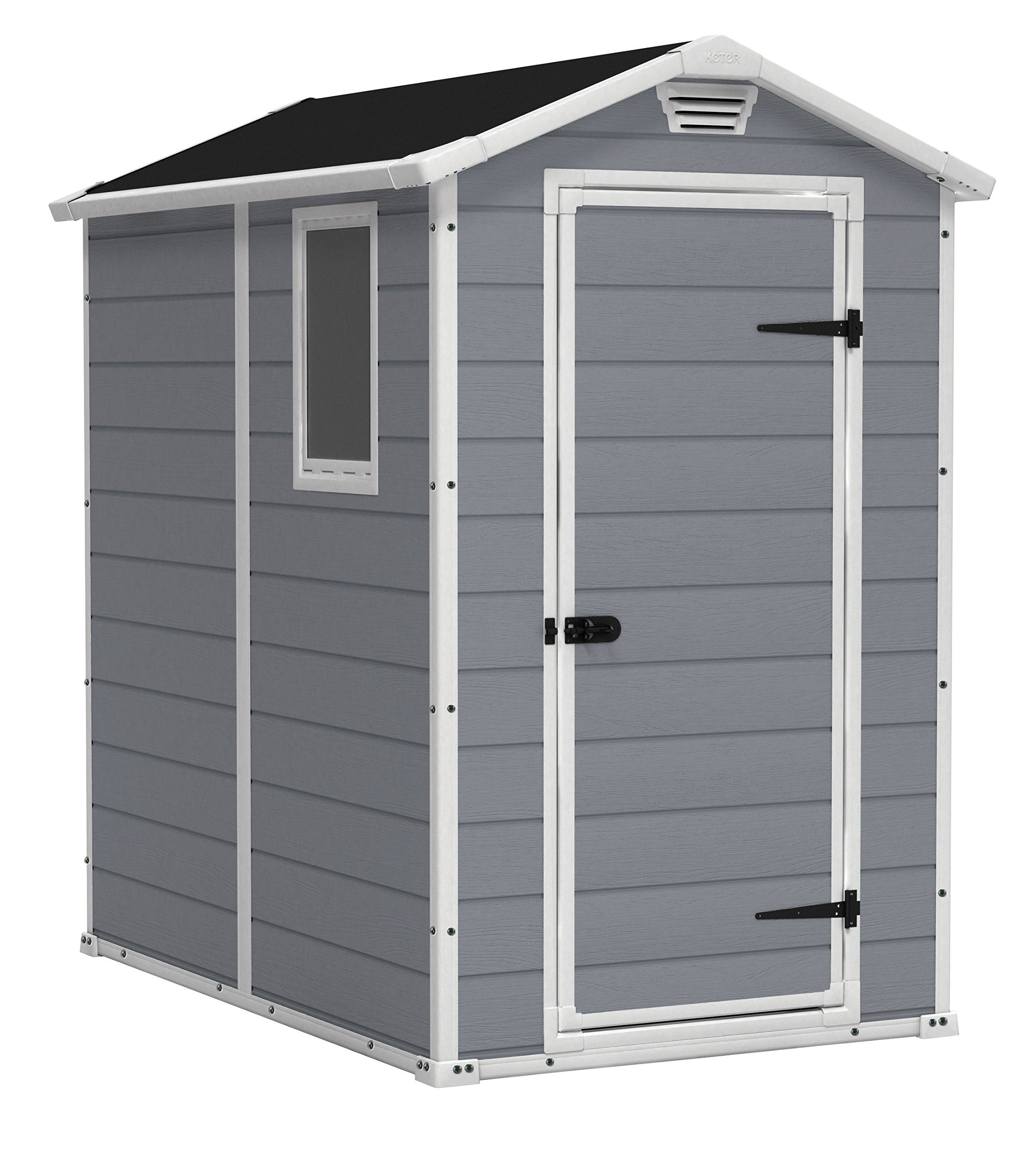 4x6 Resin Outdoor Storage Shed Kit-Perfect to Store Patio Furniture, Garden Tools Bike Accessories