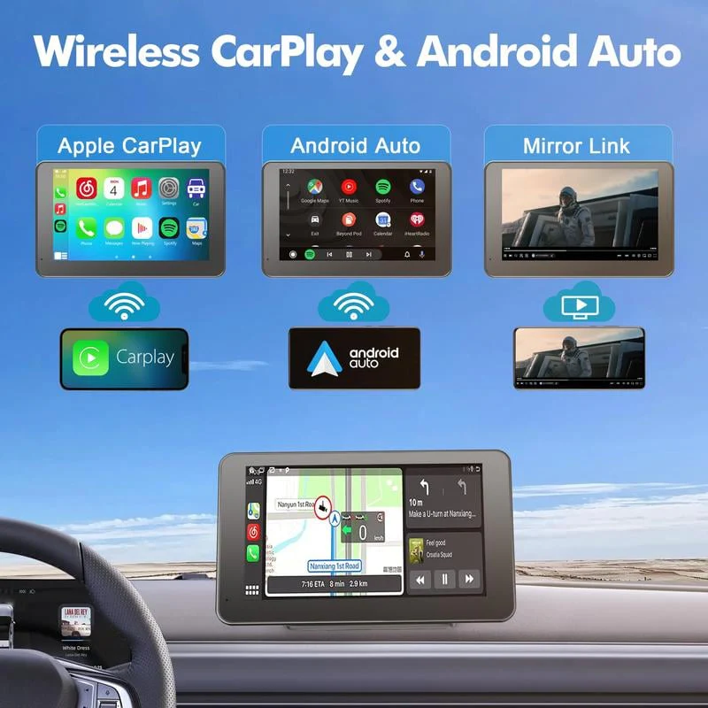 ✨Universal 7 Inch Car Android Radio 128G CarPlay Android auto Stereo Radio with 2.5D HD Touchscreen  FM BT