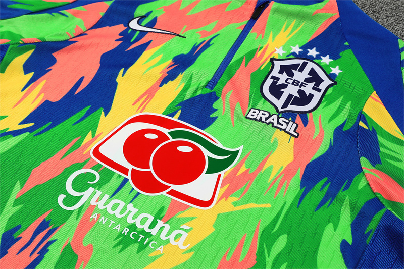 25/26 Brazil turquoise Half Zip Training Kit (Adult Kids Kit)