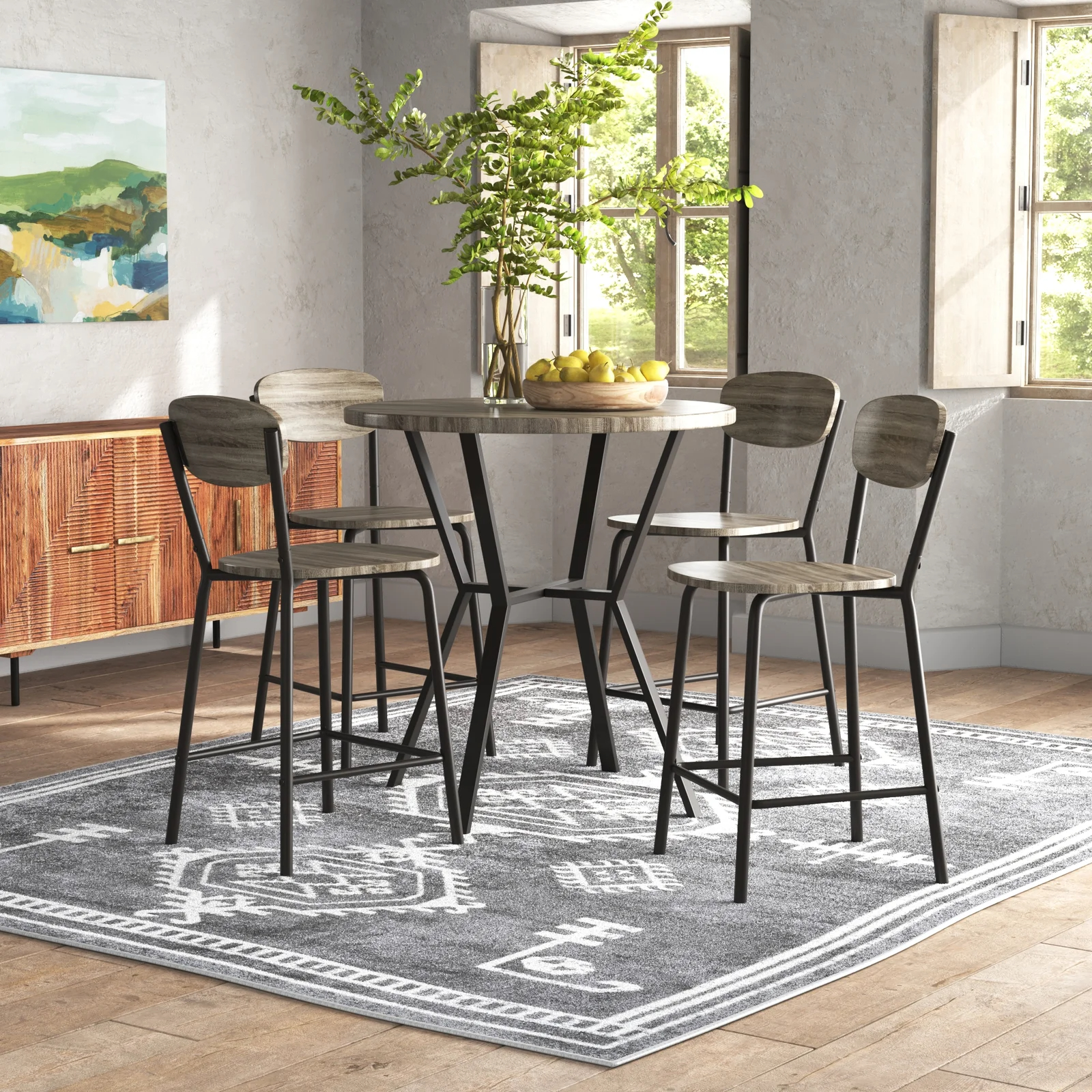 Summerall 4 - Person Counter Height Dining Set
