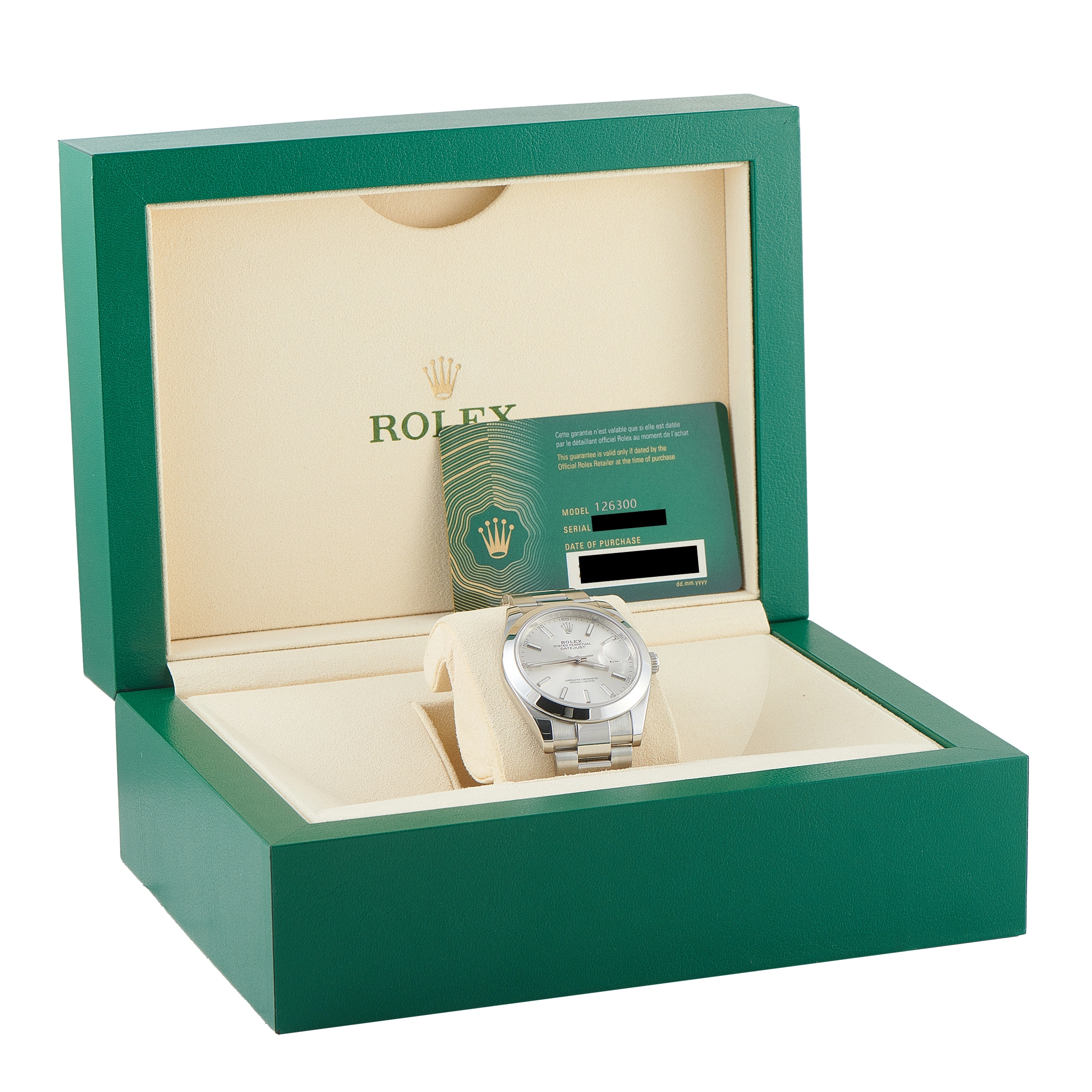 RolexDatejust 41 Silver Dial Oystersteel Watch 126300