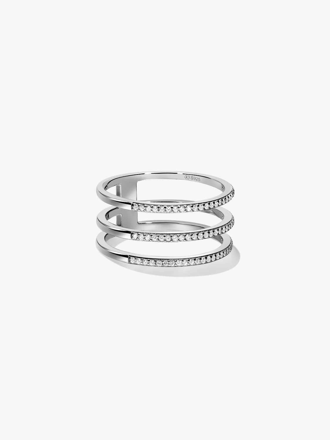 Pave Triple Row Ring