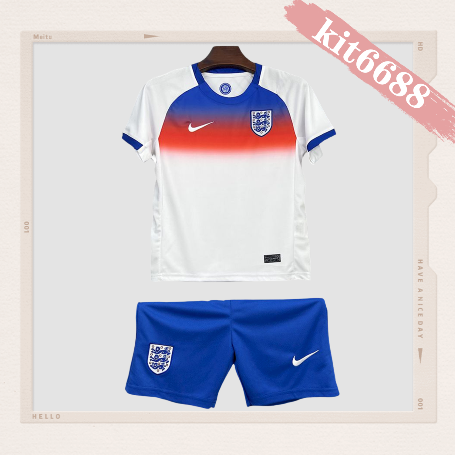 2025/2026 England Home Kids Football Shirt （Kids Kit socks)