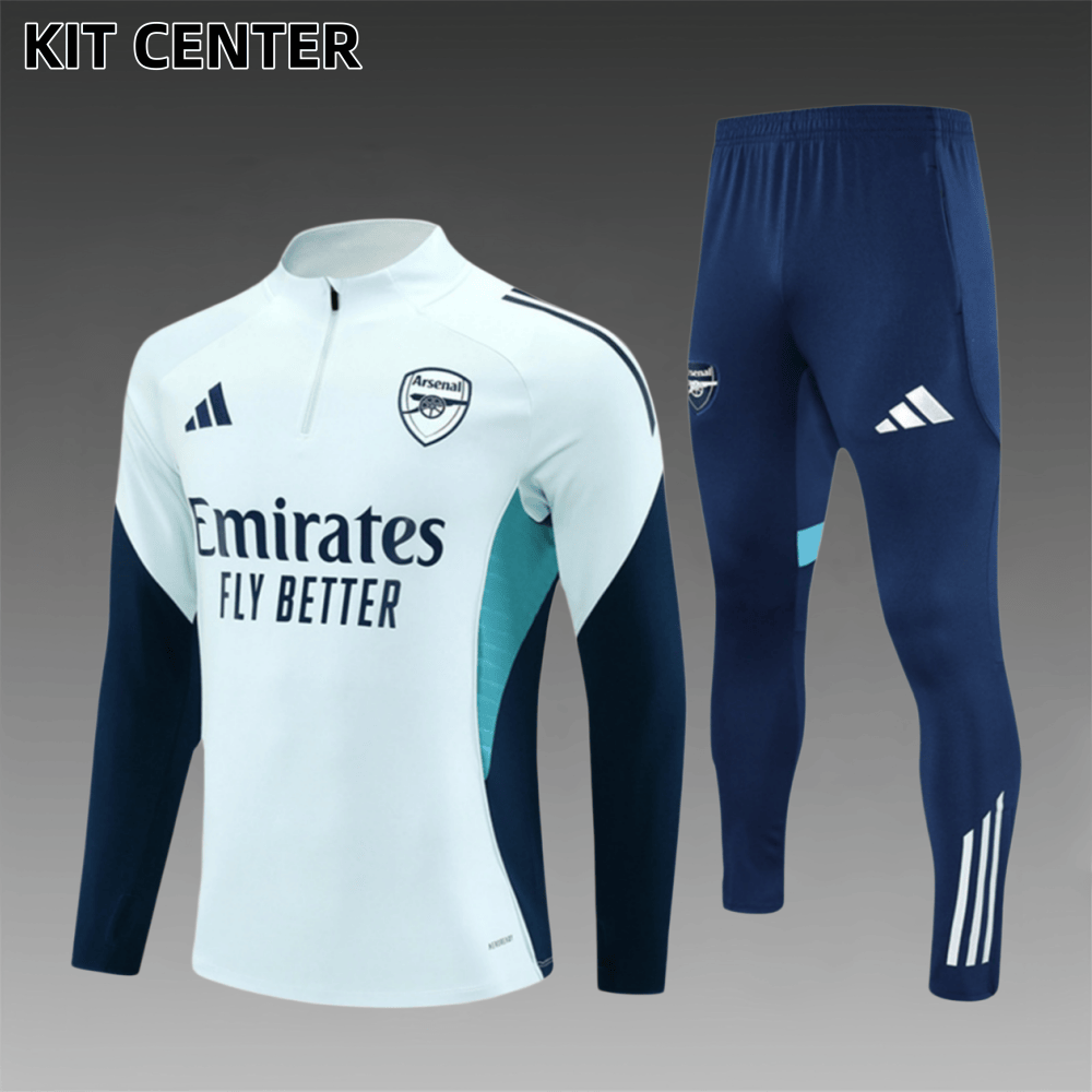 2025/2026 Arsenal Kids Half Zip Training Clothes (Kids Kit)