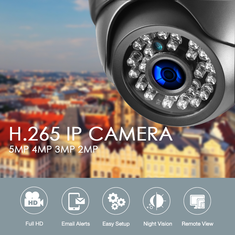 Gadinan IP Camera 8MP 4K 5MP Night Vision Audio Micphone ABS Plastic Indoor Dome 4MP Full HD PoE Security Surveillance Camera