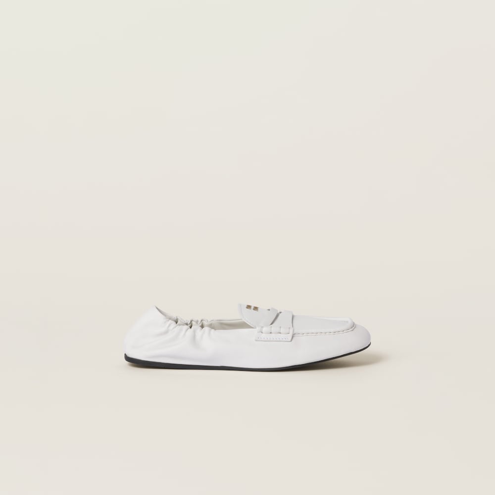 Ruches nappa leather loafers