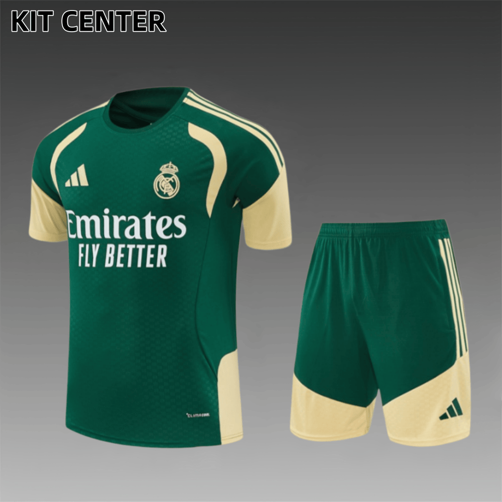 26/27 Real Madrid green Short Sleeve Training Wear ( Adult kit Kids )