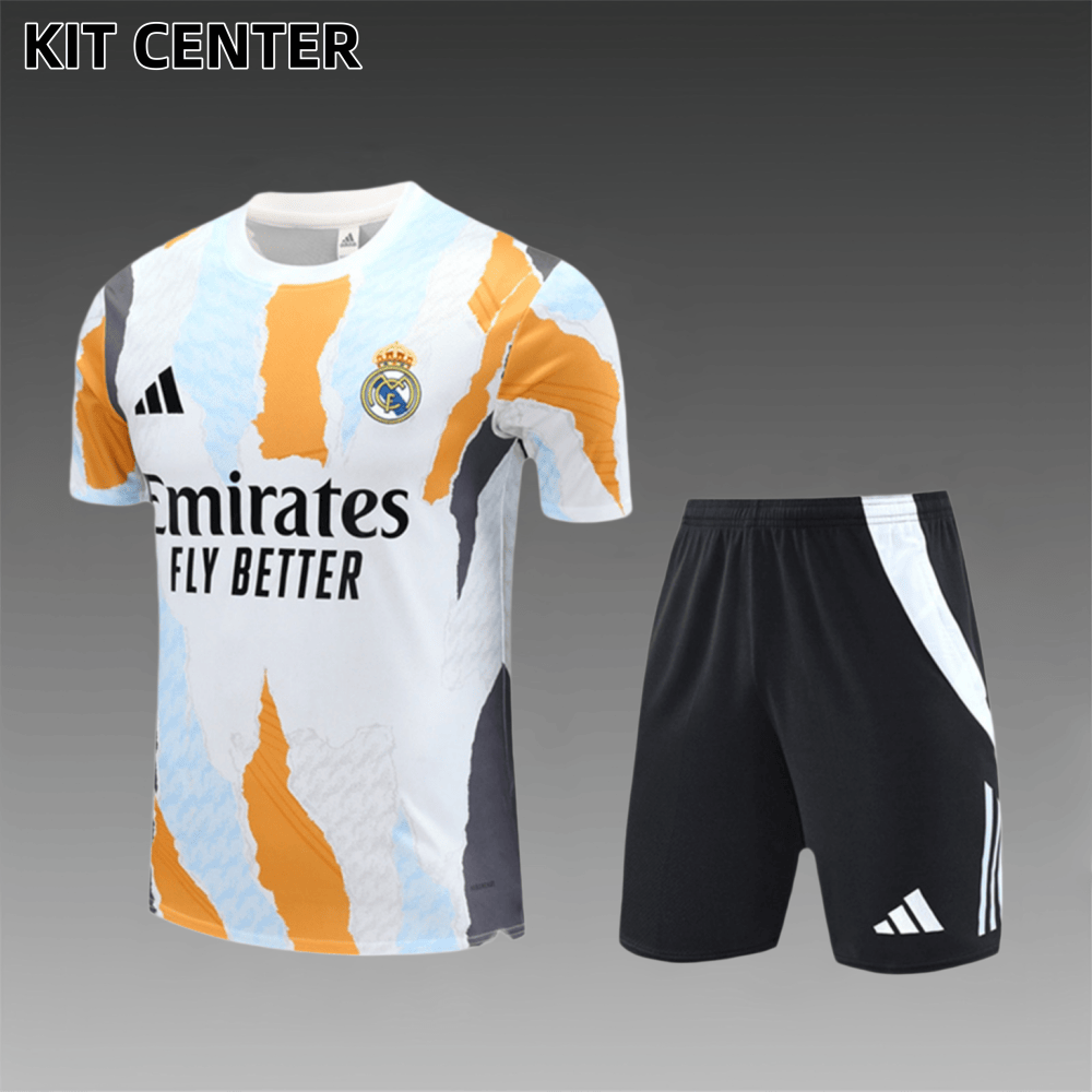2024/2025 Real Madrid camouflage short-sleeved adult training suit (Adult Kit)