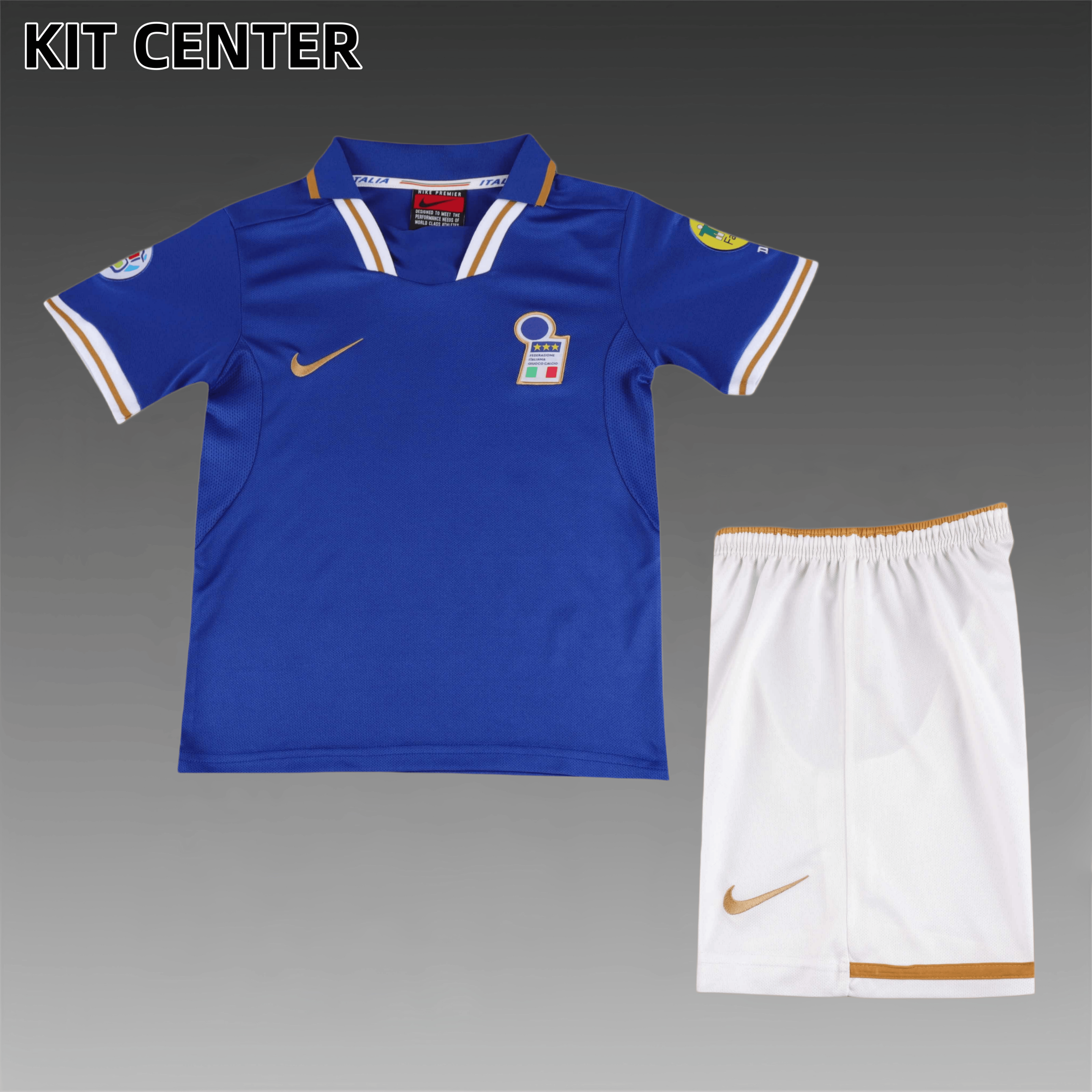 1996 Italy home Retro Football Shirt ( Kids Kit )