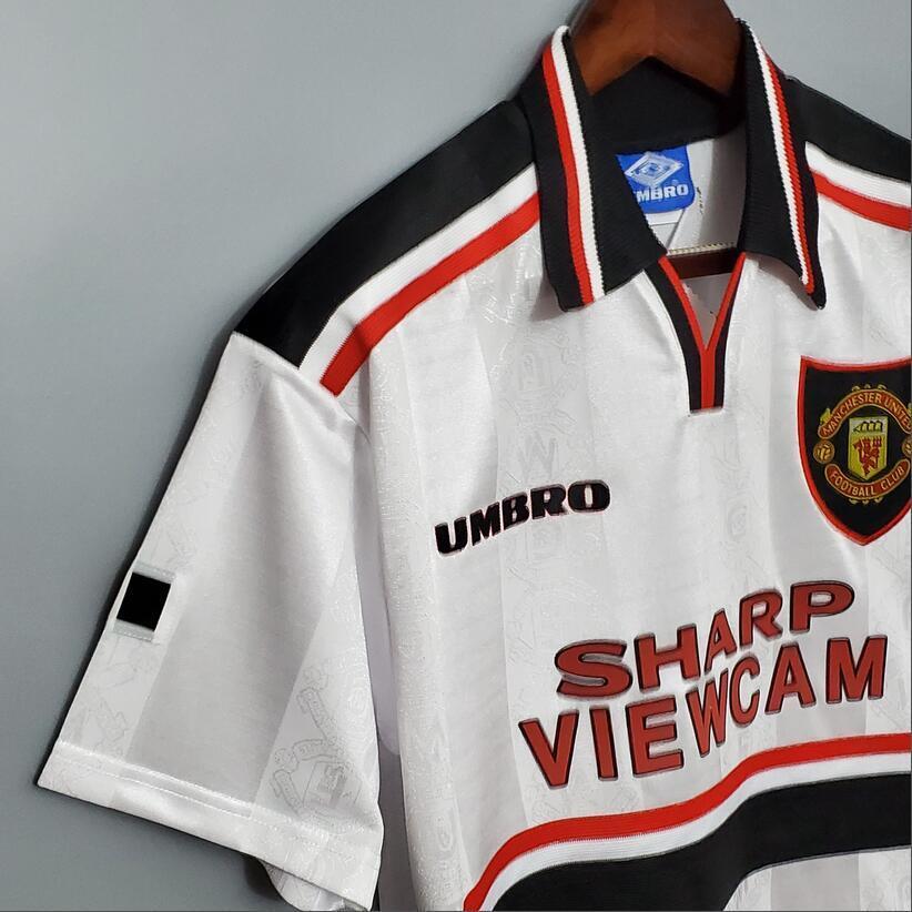 98/99 Manchester United Away retro football jersey
