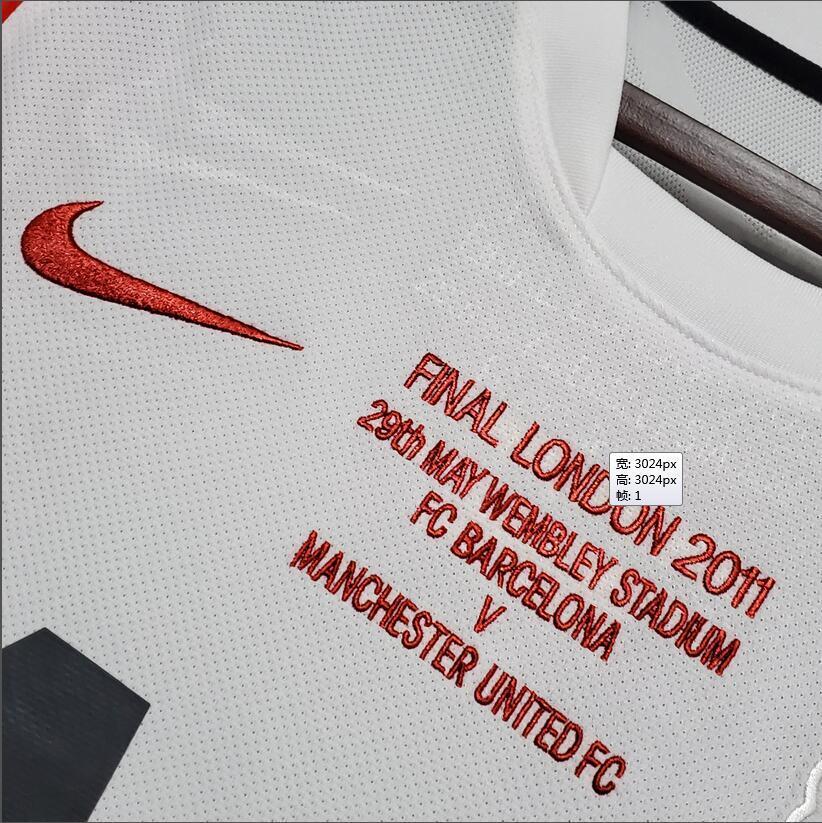 10/11 Manchester United Away Champions League version  retro football jersey