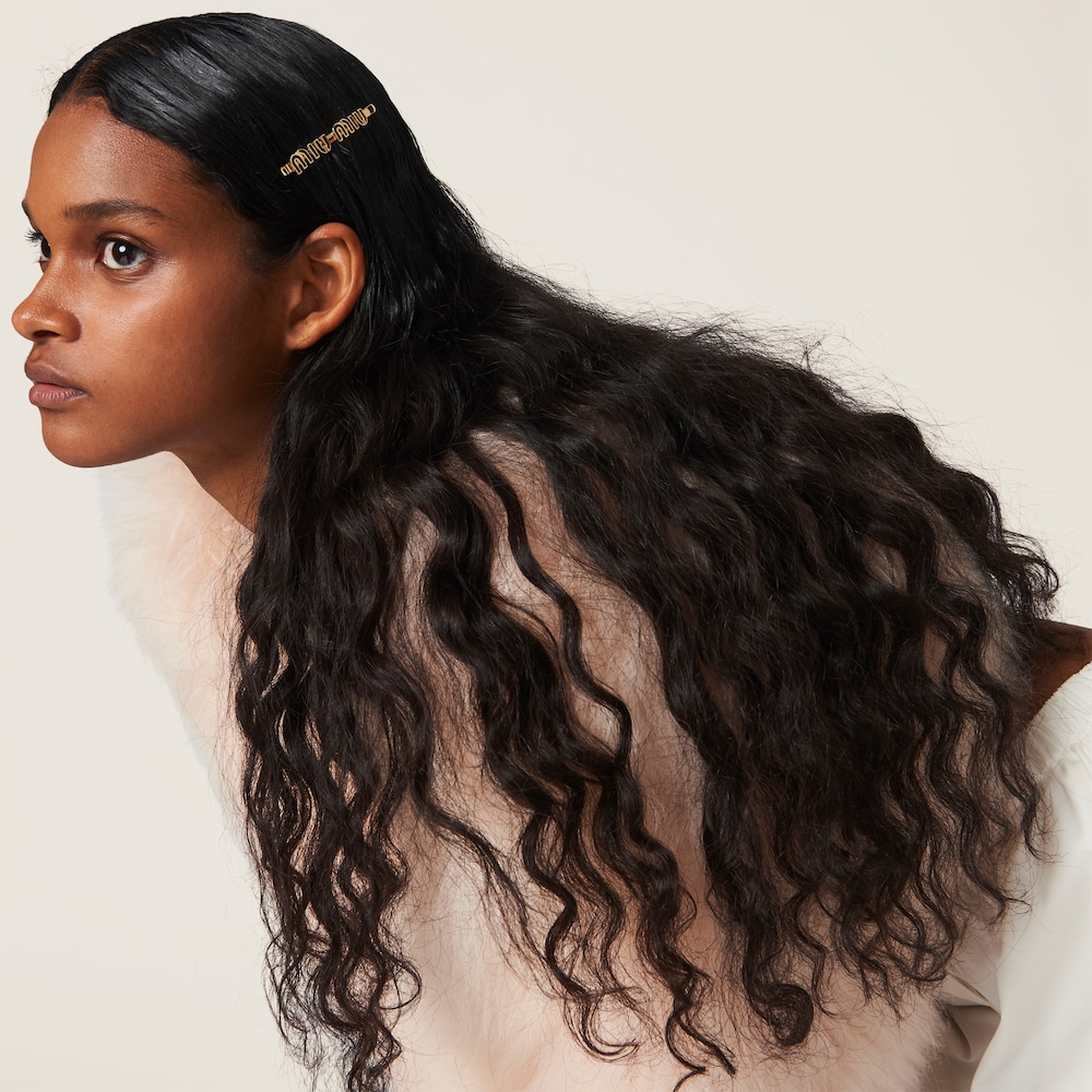 Enameled metal hair clip