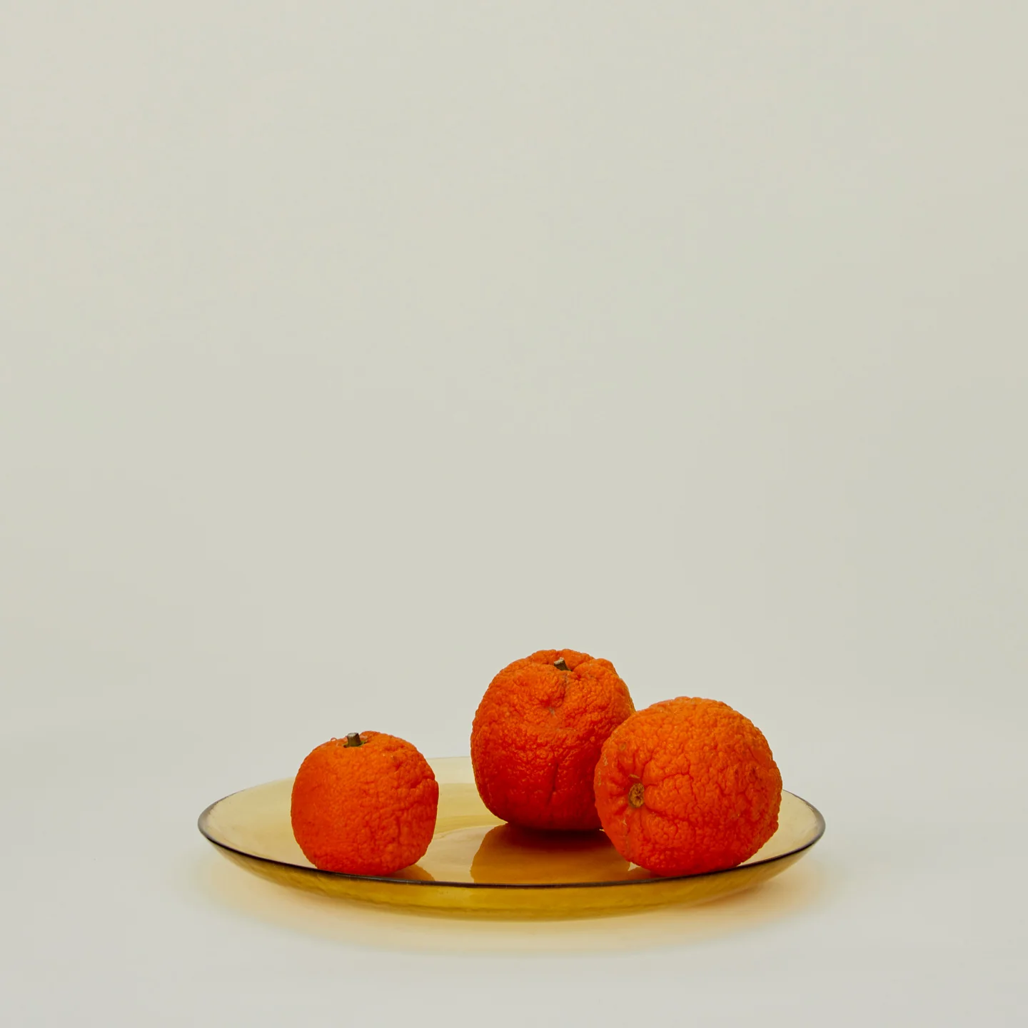 Glass Dinner Plate - Amber