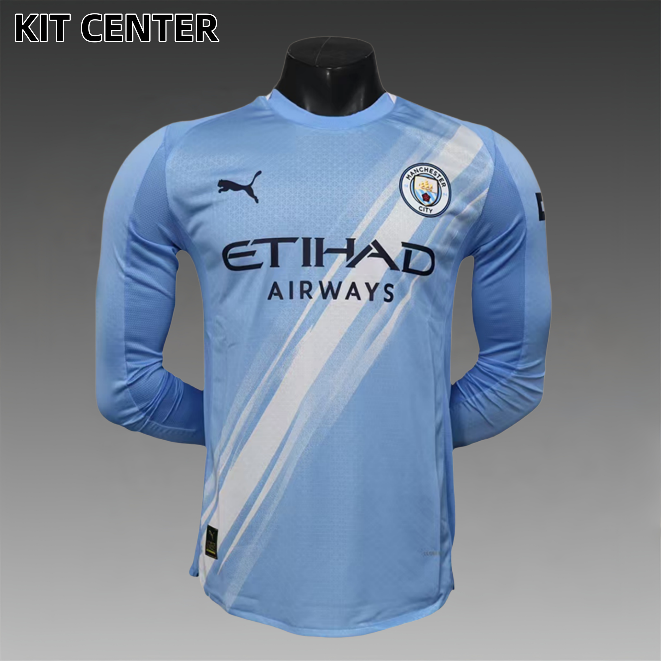 2025/2026 Manchester City FC Home Long Sleeve Football Shirt (Player)