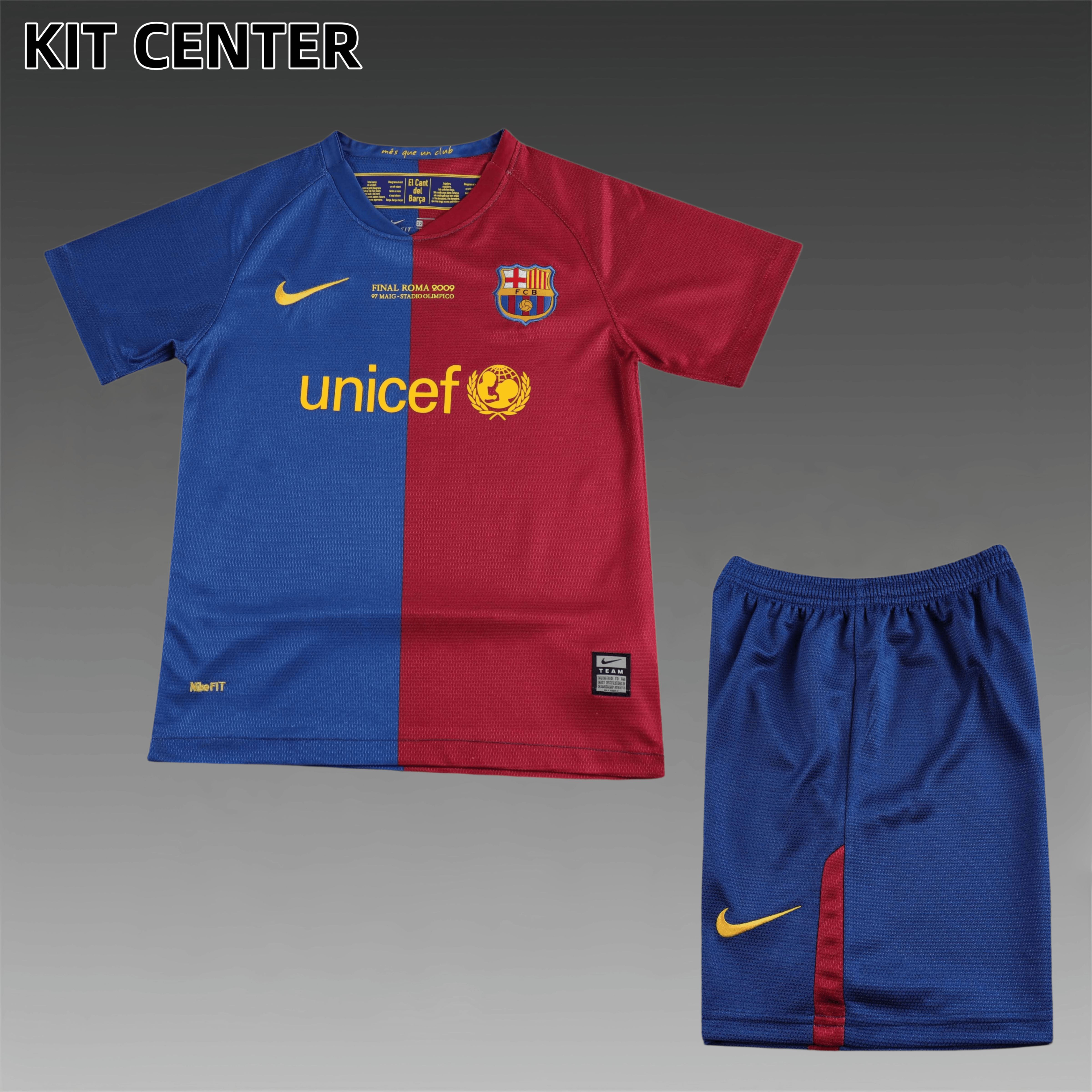 2008/2009 Barcelona home Champions League version Retro Kids Kit(Kids Kit)