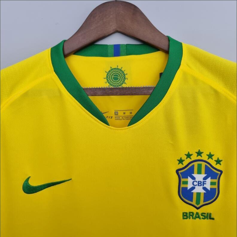 2018 Brazil Home Retro Football Shirt