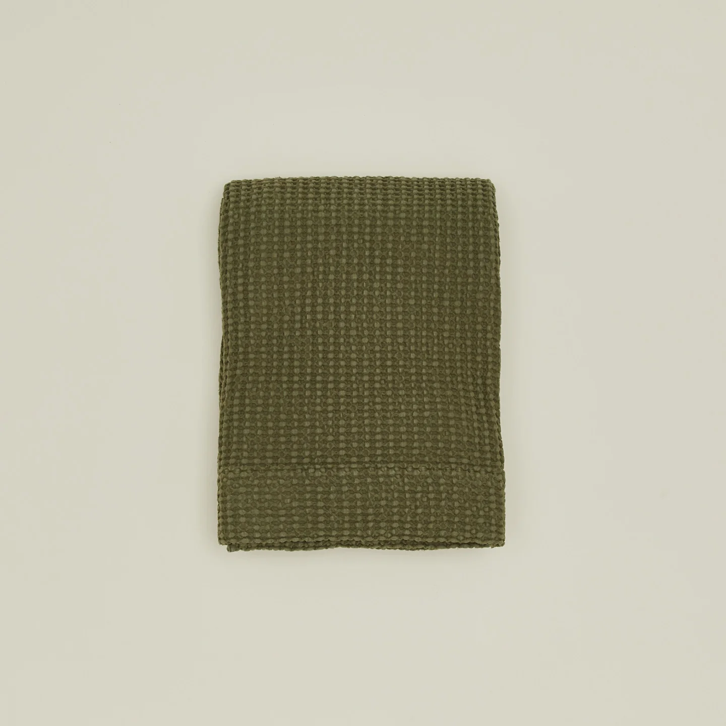 Simple Waffle Shower Curtain - Olive