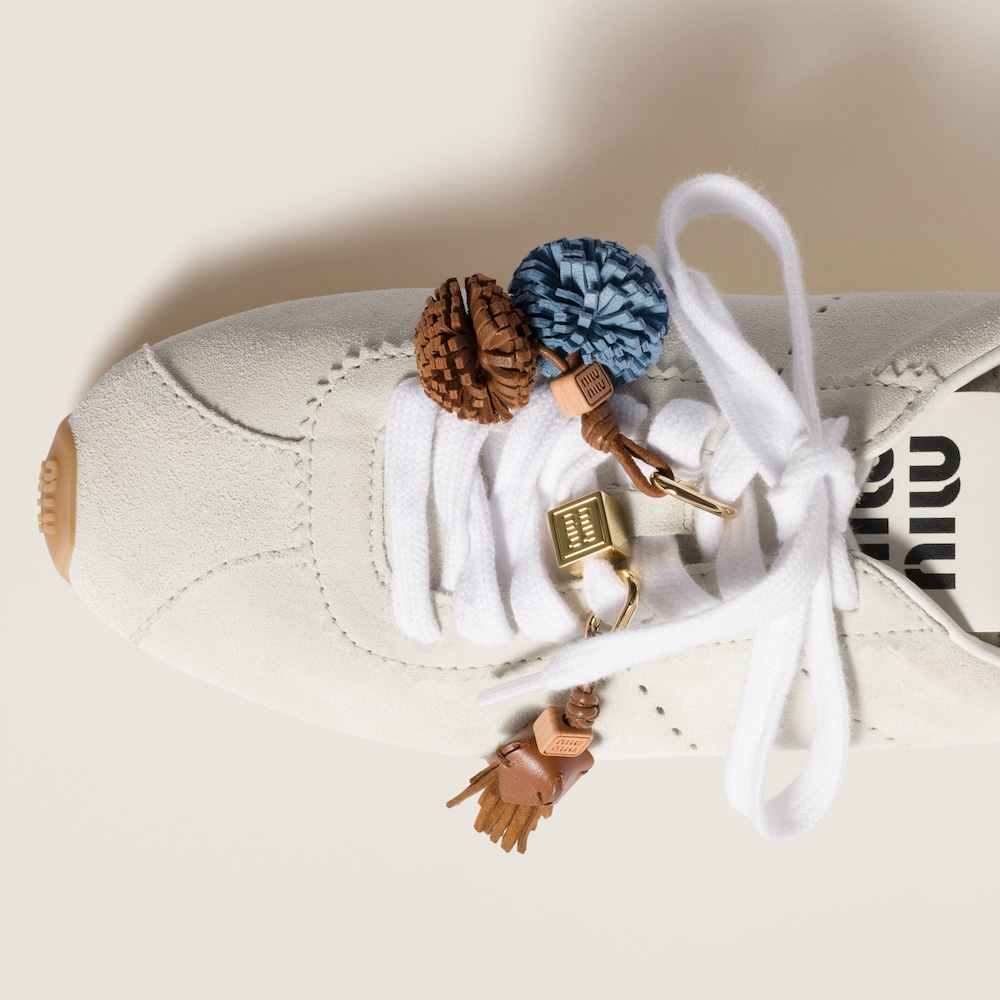 Dice charm with logo