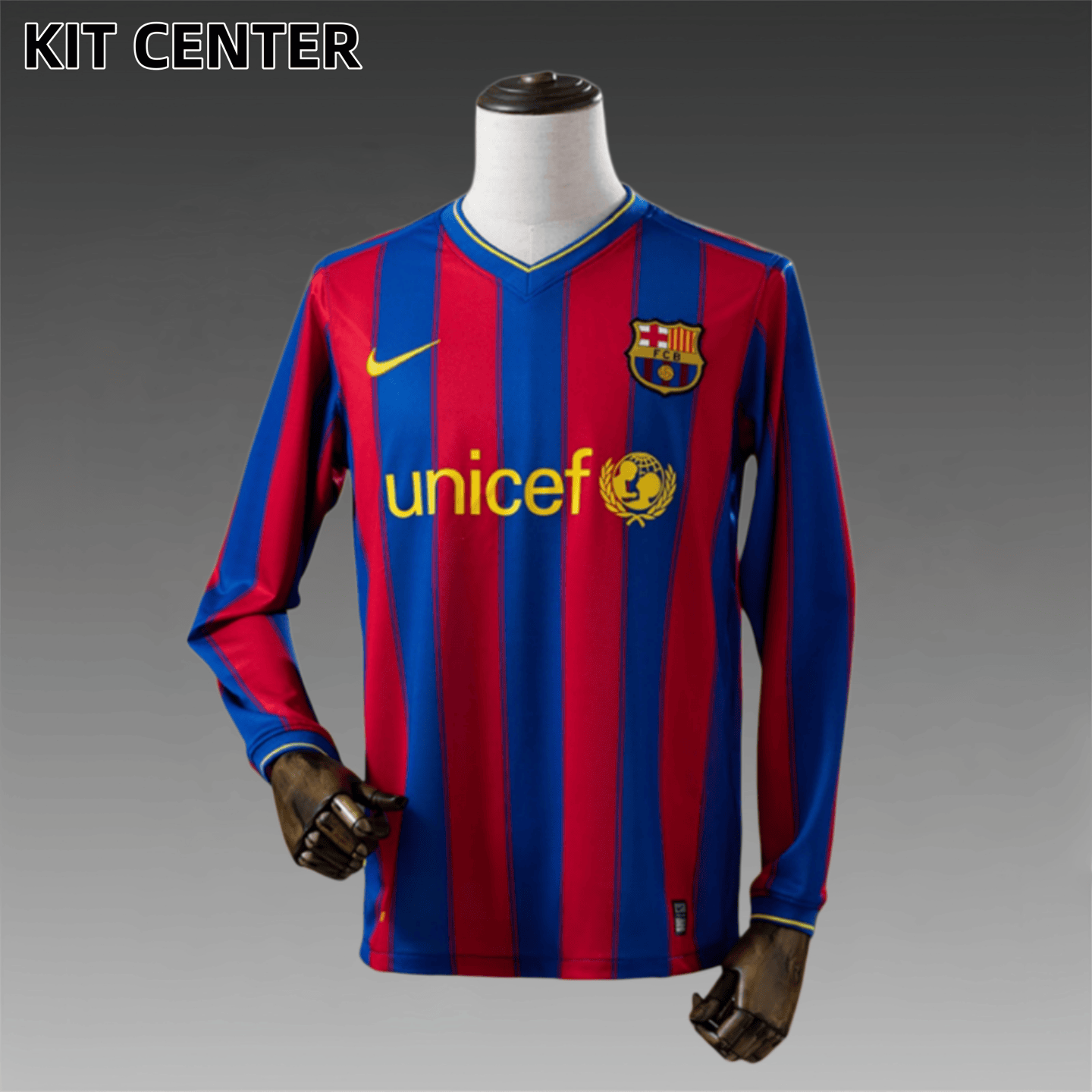 09/10 Barcelona  home long sleeves Retro Football Shirt