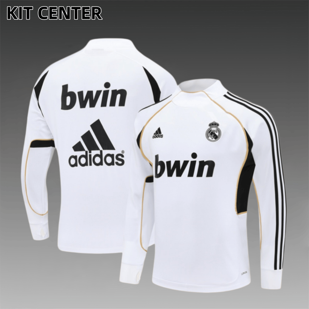 11/12 Real Madrid Retro Training Uniform Long- Sleeve Football Shirt