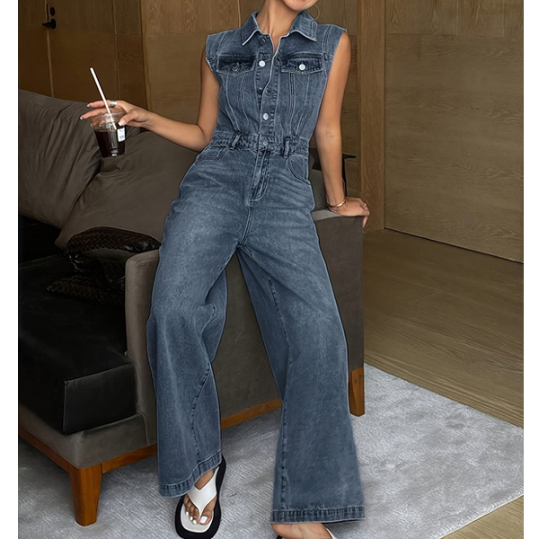 MOUWLOZE DENIM JUMPSUIT