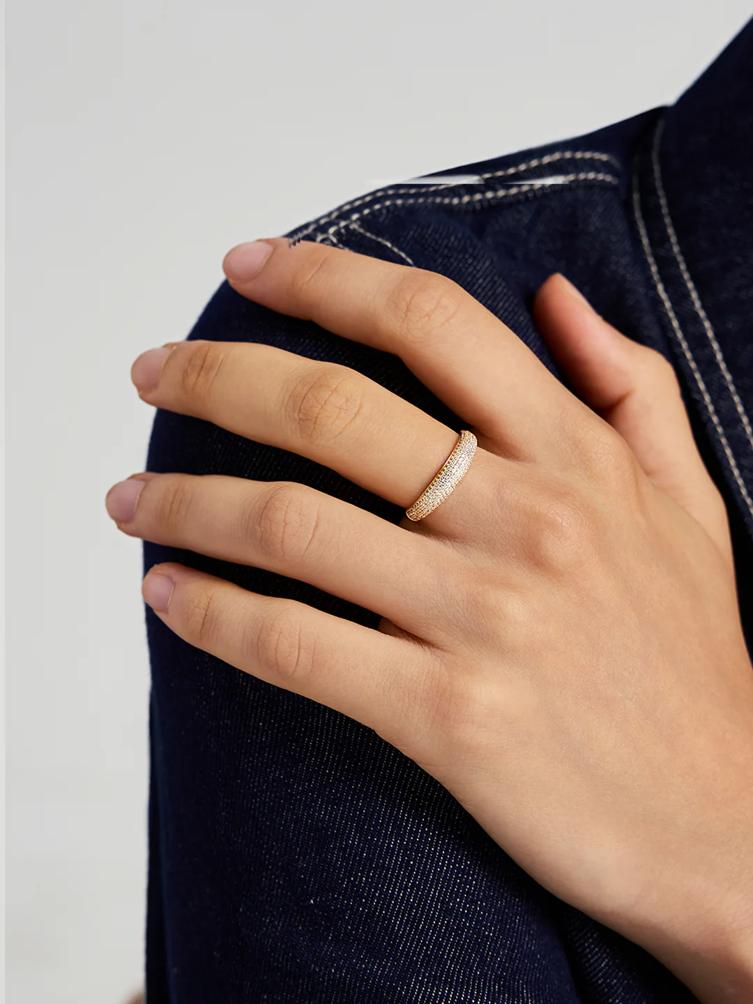 Pave Crystal Dome Ring