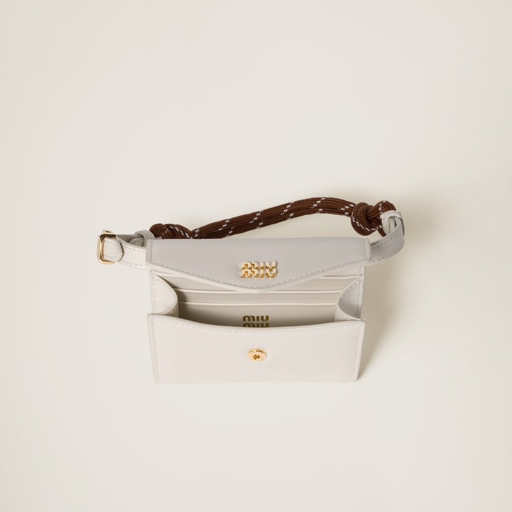 Leather shoulder wallet