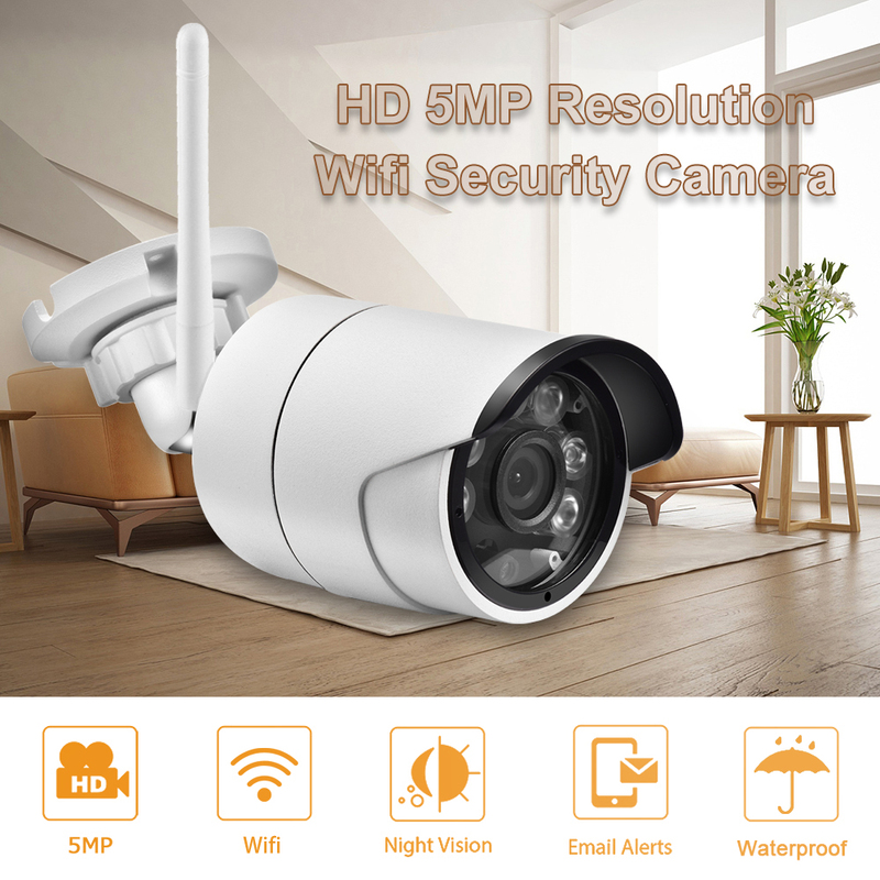 Gadinan 5MP Wireless IP Camera Outdoor 3MP 1080P 2MP Surveillance Security SD Card Camera Audio IR Bullet Outdoor Wifi Camera