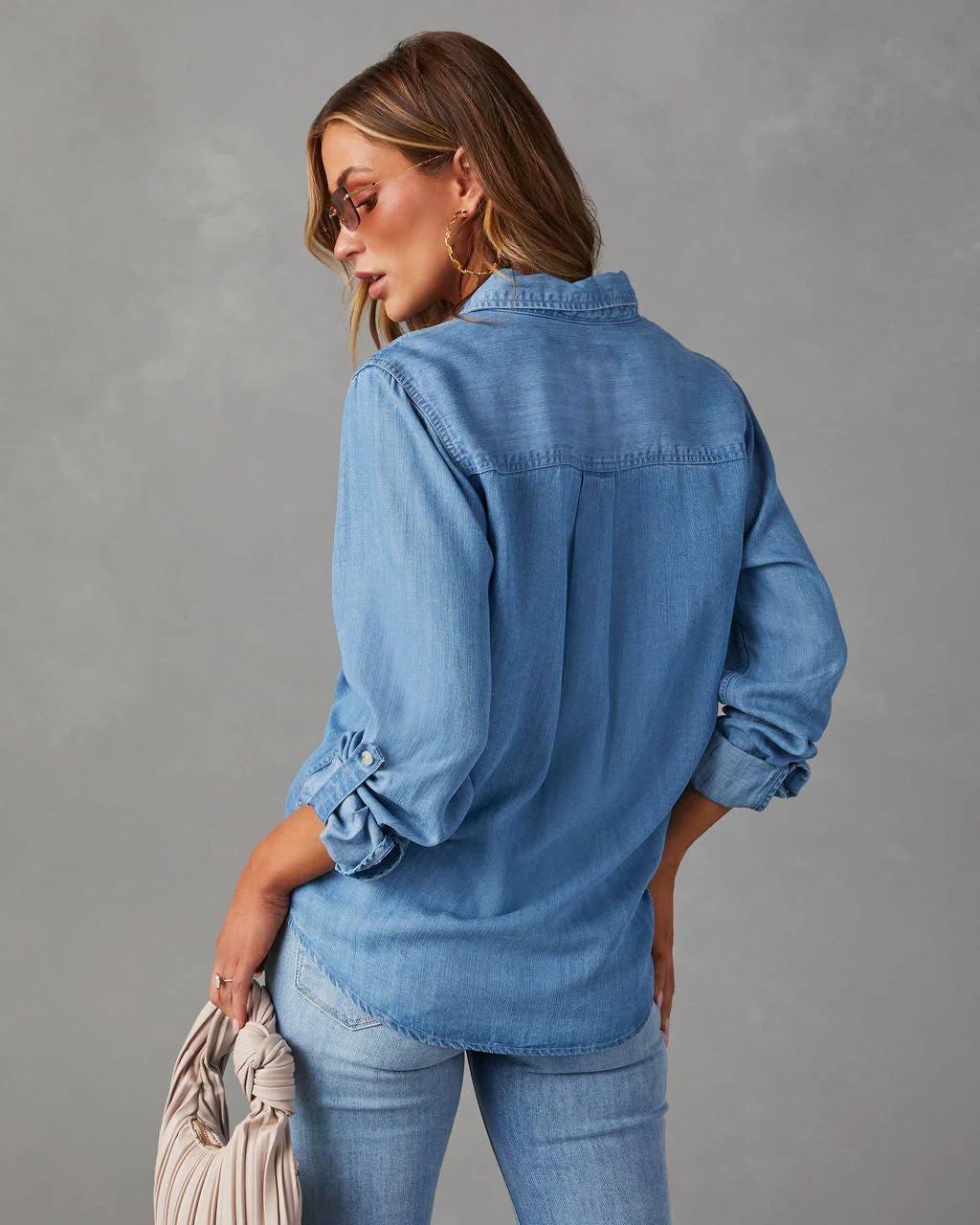 Saligh Pocketed Button Down Top