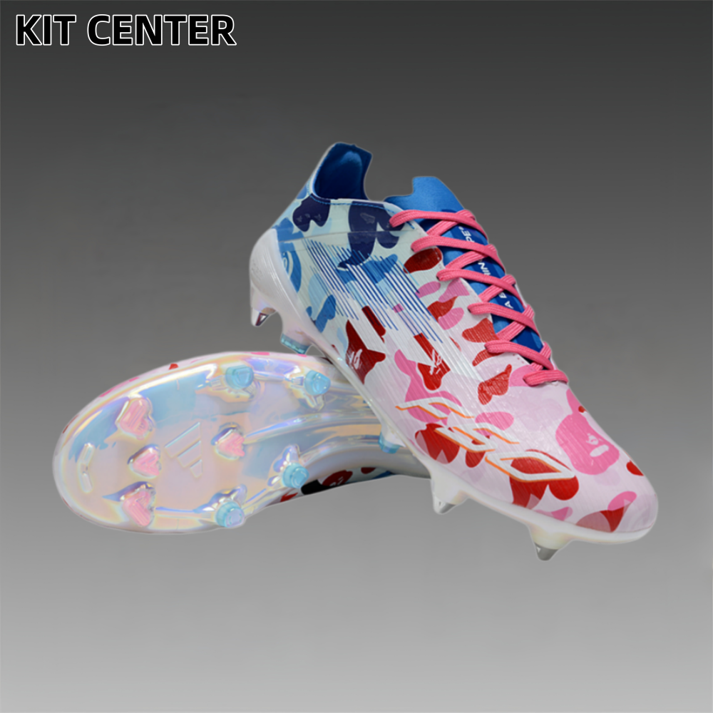 A F50 ELITE FG BAPE.CLEAR PINK/ICEBLUE/FOOTWEAR WHITE LIMITEDEDITION