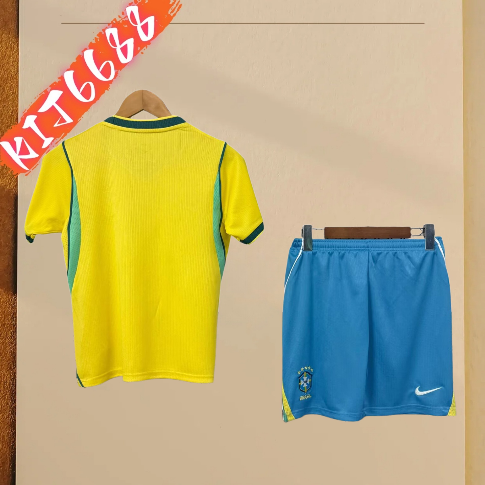 26/27 Brazil home  Football Shirt Adult Kids Kit socks