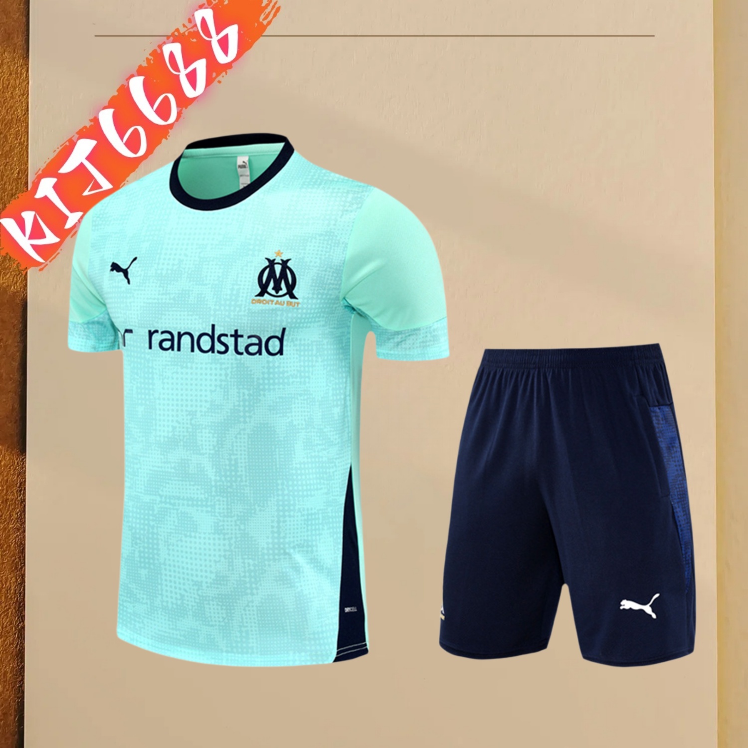 2025/2026 Marseille Short Sleeve Training Jersey for Kids (Kids Kit)