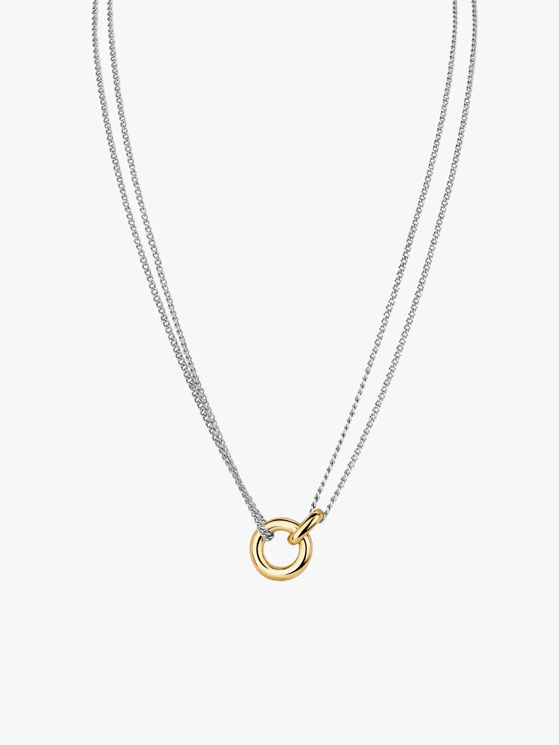 Mixed Linked Layered Necklace