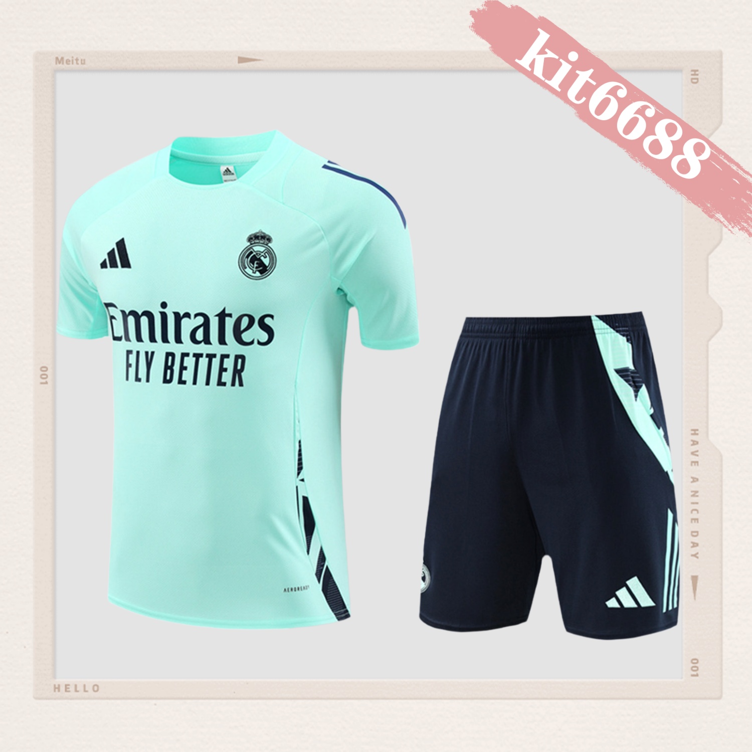 2024/2025 Real Madrid Blue Adult Short Sleeve Training Suit (Adult Kit)
