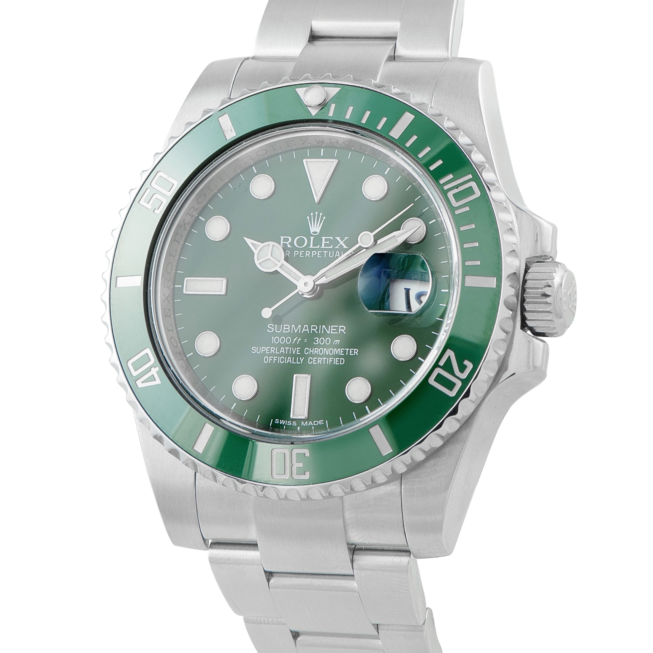 RolexSubmariner Date Hulk Steel Watch 116610LV