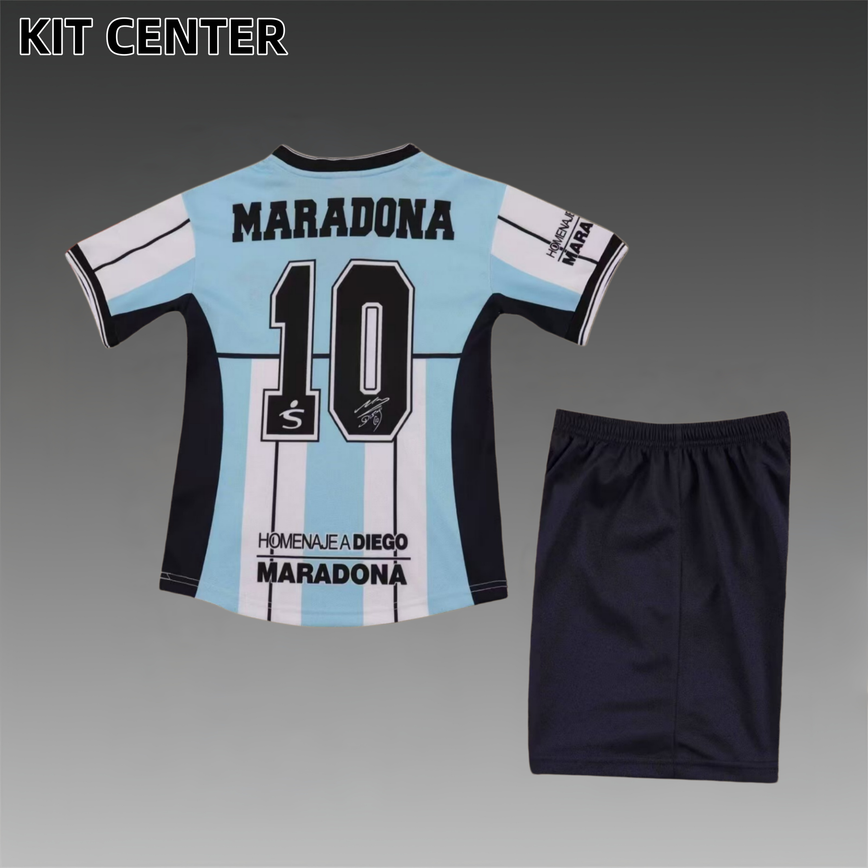 2001 Argentin Maradona Commemorative Edition Retro Football Shirt ( Kids Kit )