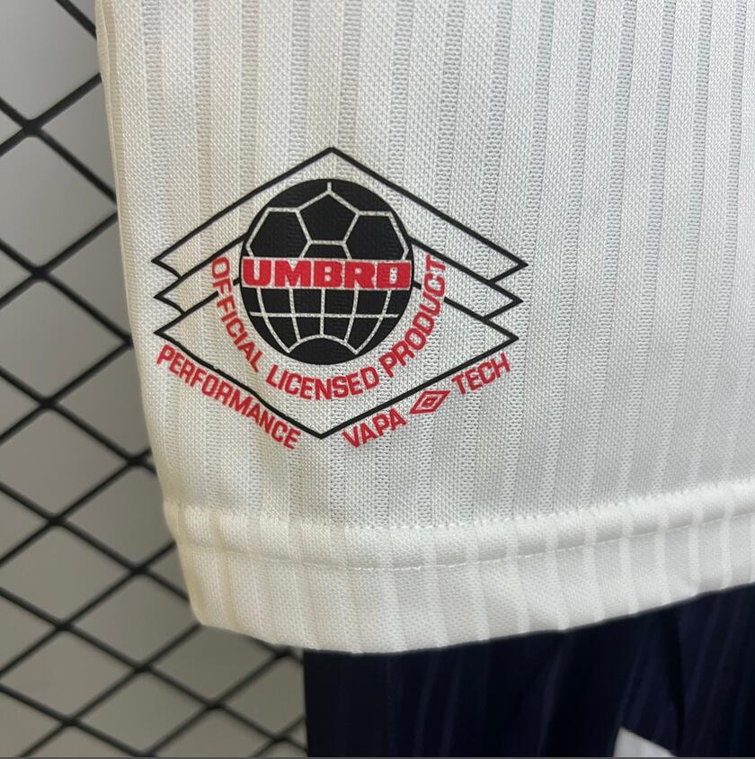 1998 England home  Retro Football Soccer jerseys Kids suit