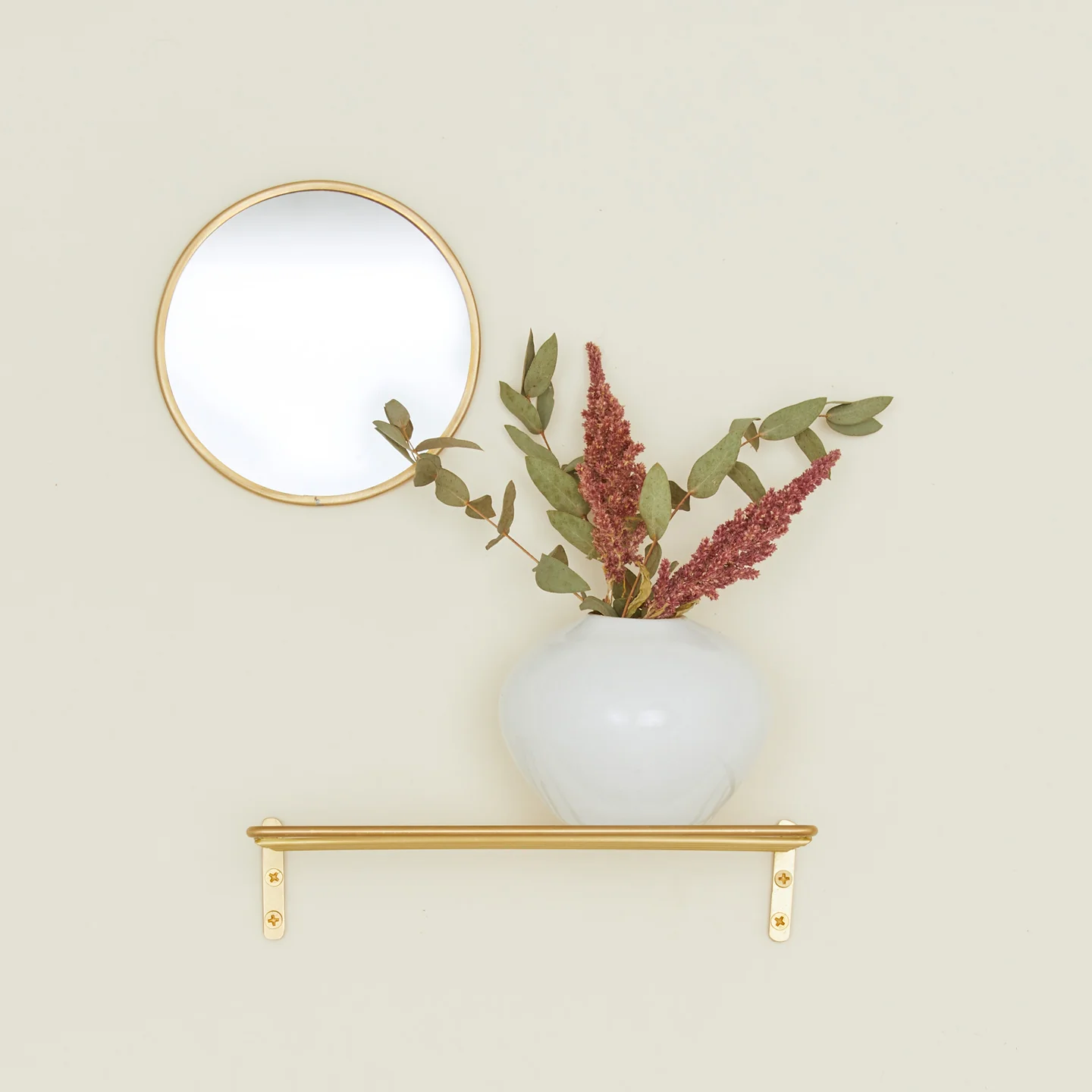 Round Brass Mirror