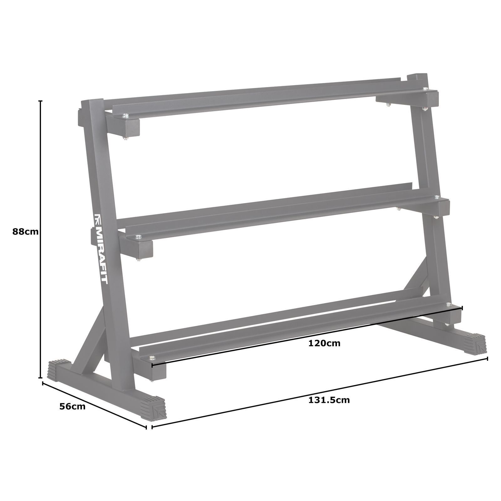 MIRAFIT DUMBBELL SET & 3 TIER WEIGHT RACK