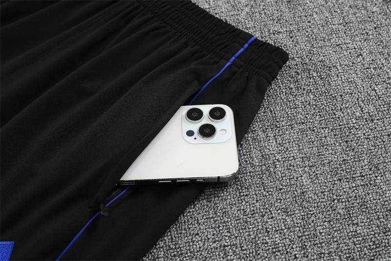 2025/2026 Real Madrid yellow and blue adult half-zip training suit (Adult Kids Kit)