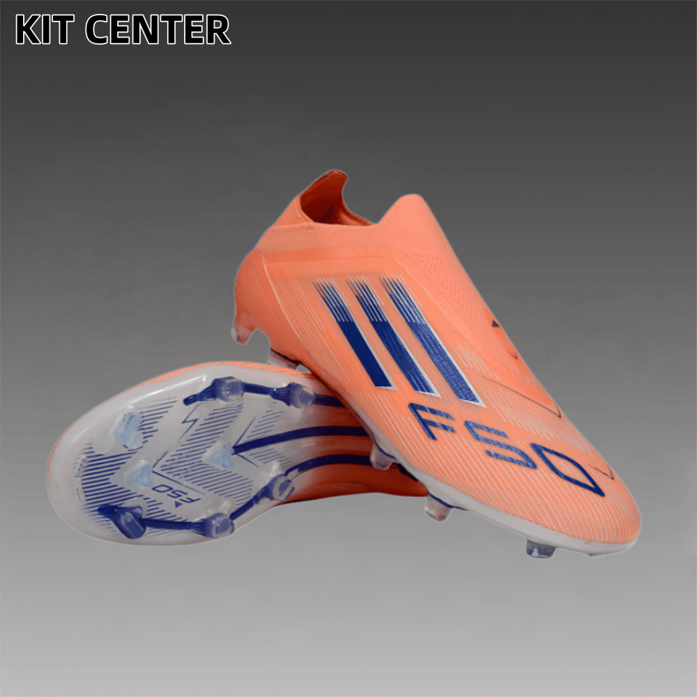 A F50 ELITE LACELESS FGCORAL BLAZE-BEAMORANGE/LUCIDBLUE/FOOTWEAR WHITE