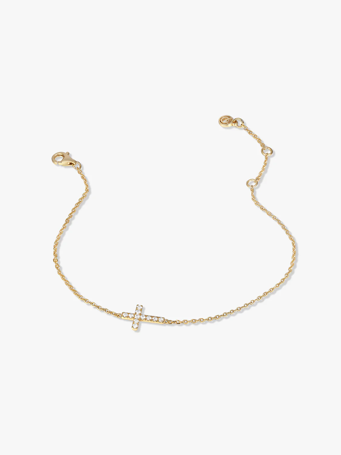 Pave Sapphire Cross Bracelet