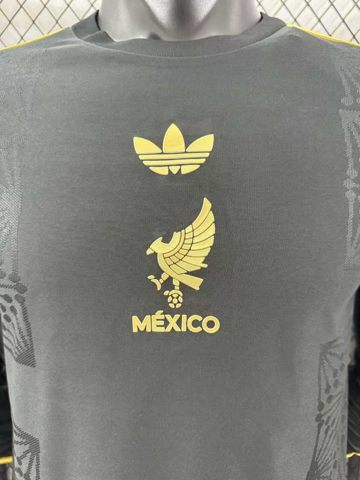 2025/2026 Mexico Gold Cup Black Long Sleeve Special Edition Shirt （Player Edition）