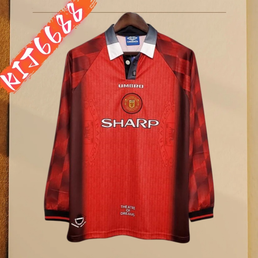 96/97 Manchester United home long sleeved retro football jersey